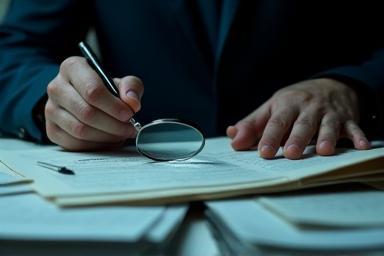Image representing detective work or research documents